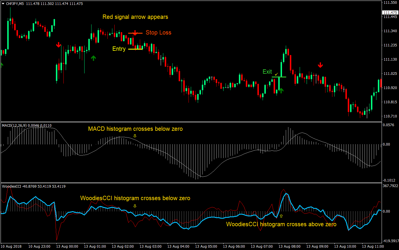 WoodiesCCI and Signal Arrows Forex Trading Strategy 04