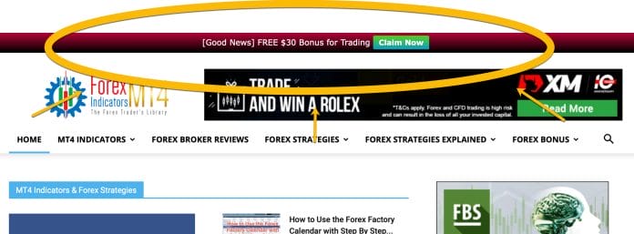 Forex oglasi za traku sa obaveštenjima