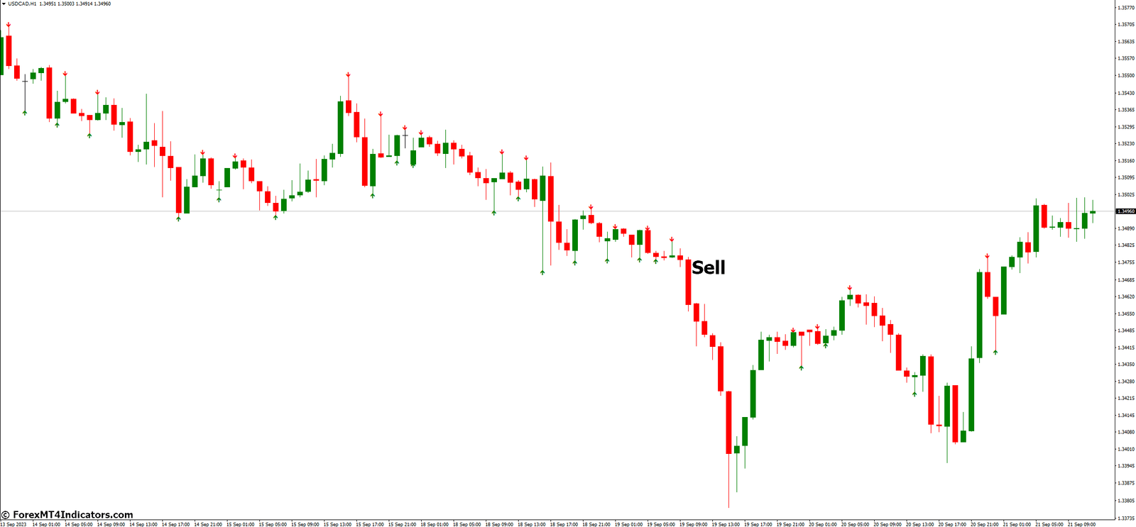 How to Trade with No Repaint Alerts MT4 Indicator - Sell Entry