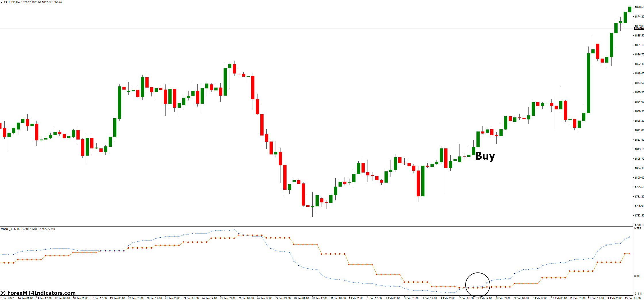 How to Trade with Trend Reversal MT4 Indicator - Buy Entry