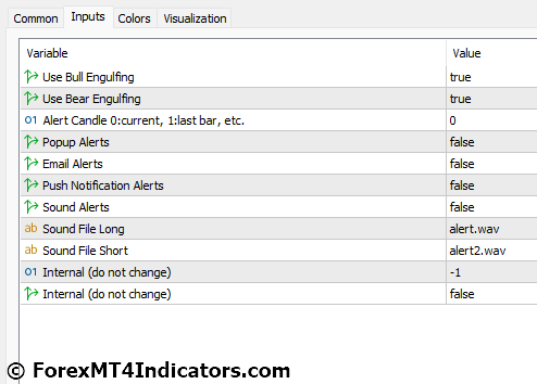JF Engulfing MT5 Indicator Settings