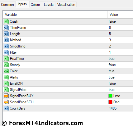 Volatility Quality MT4 Indicator 5 Volatility Quality MT4 Indicator Settings