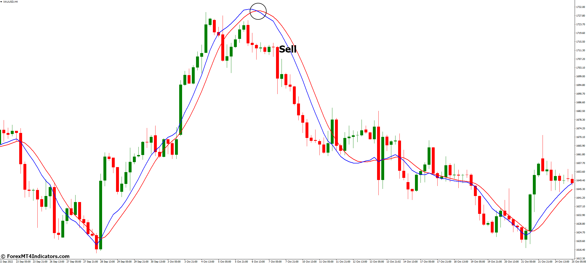How to Trade with 100 Pips MT4 Indicator - Sell Entry