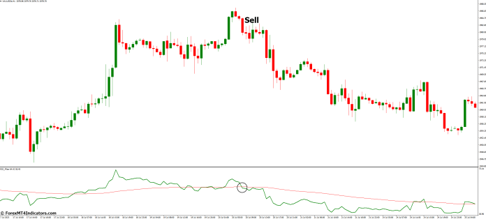 How to Trade with RSI Filter Indicator MetaTrader 4 - Sell Entry