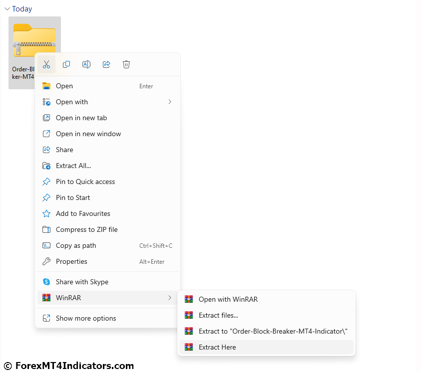 Extract the Indicator File
