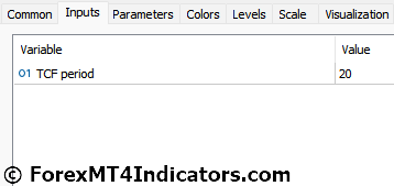 Trend Continuation Factor Indicator for MetaTrader 5 4 Trend Continuation Factor Indicator Settings