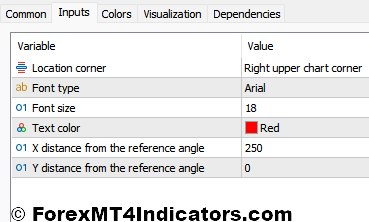 Bar Timer MT5 Indicator Settings