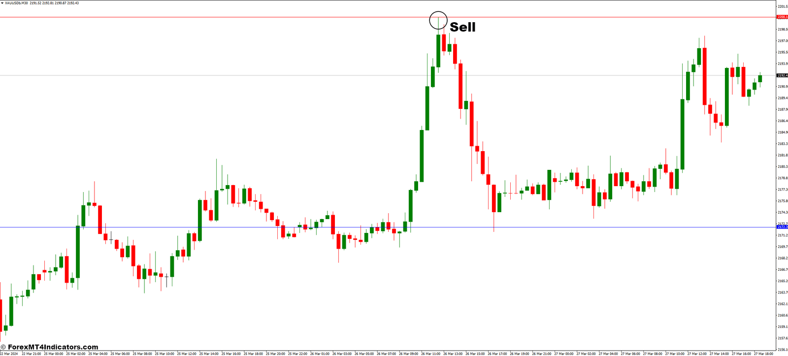 How to Trade with the Daily Support and Resistance Special Indicator - Sell Entry