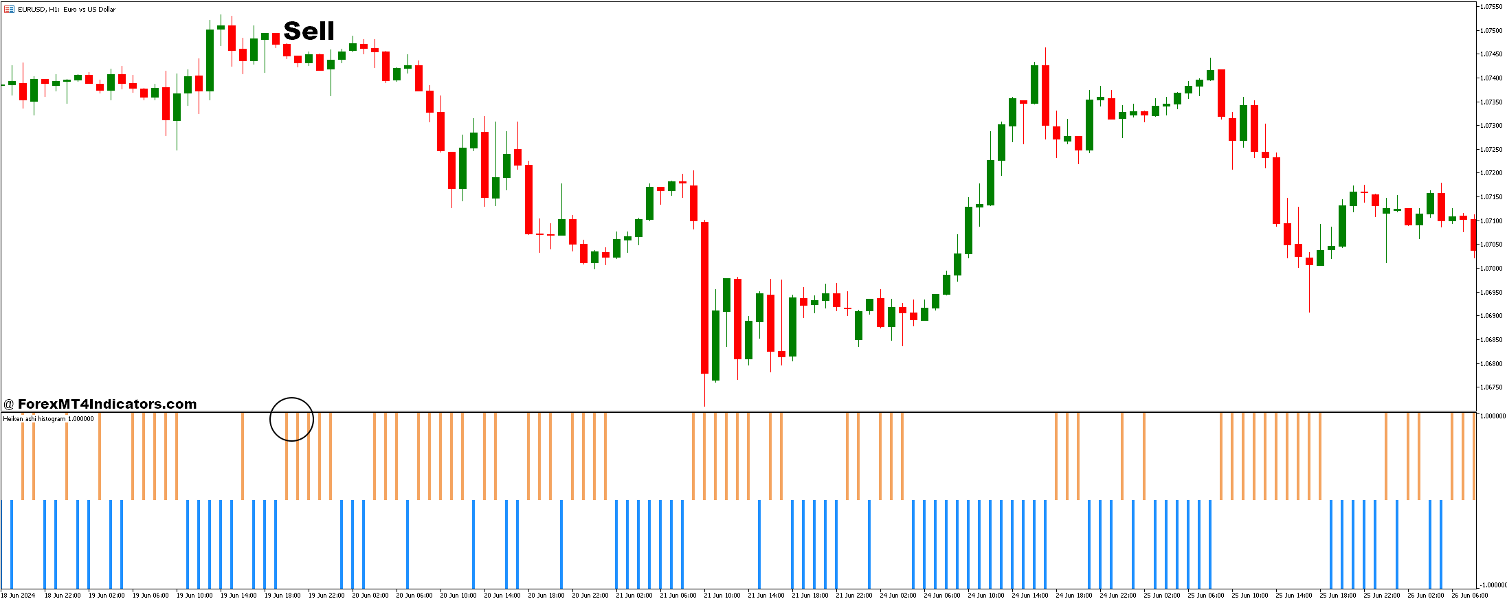 Heiken Ashi Histogram and MTF MA Forex Trading Strategy 3 How to Trade with Heiken Ashi Histogram and MTF MA Forex Trading Strategy - Sell Entry