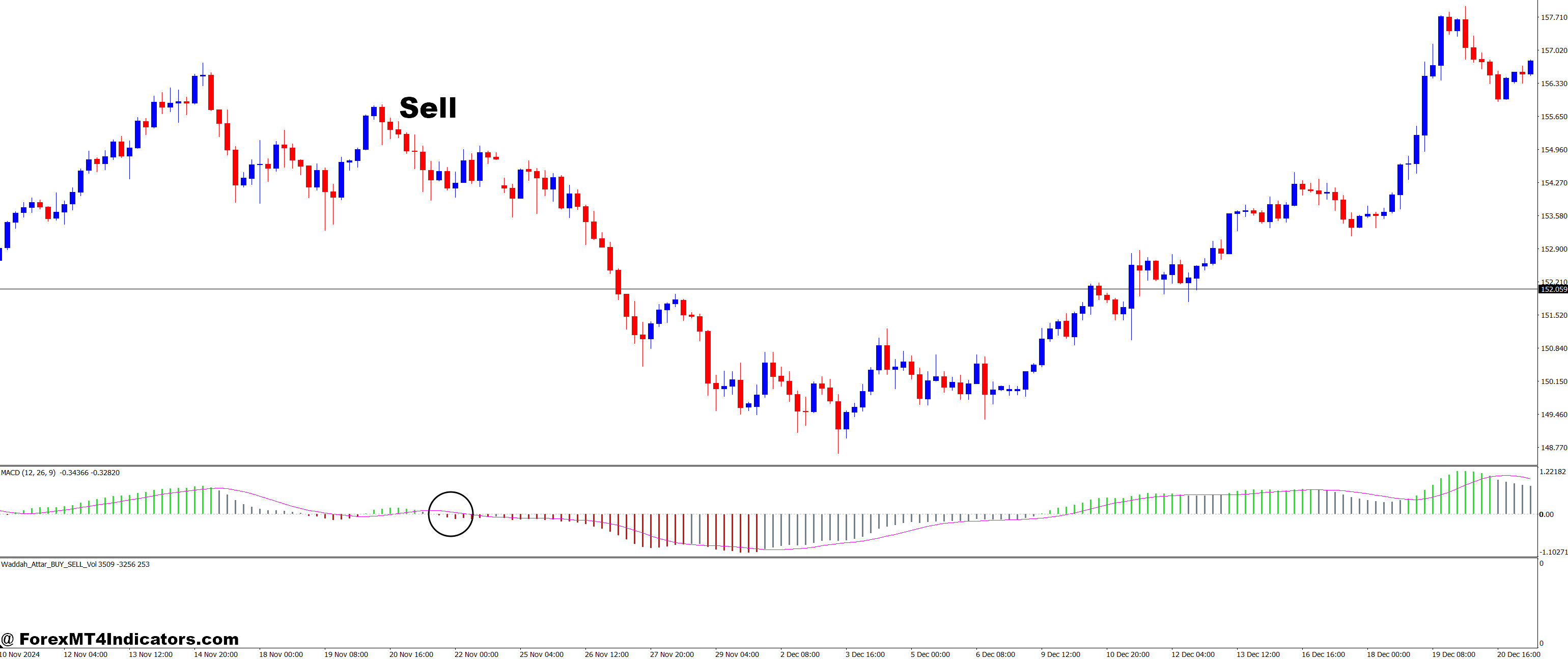 How to Trade with MACD Colored and Waddah Attar Buy Sell Vol Forex Trading Strategy - Sell Entry