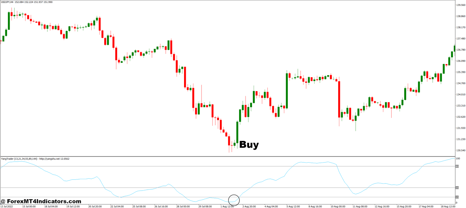 How to Trade with Yang Trader MT4 Indicator - Buy Entry